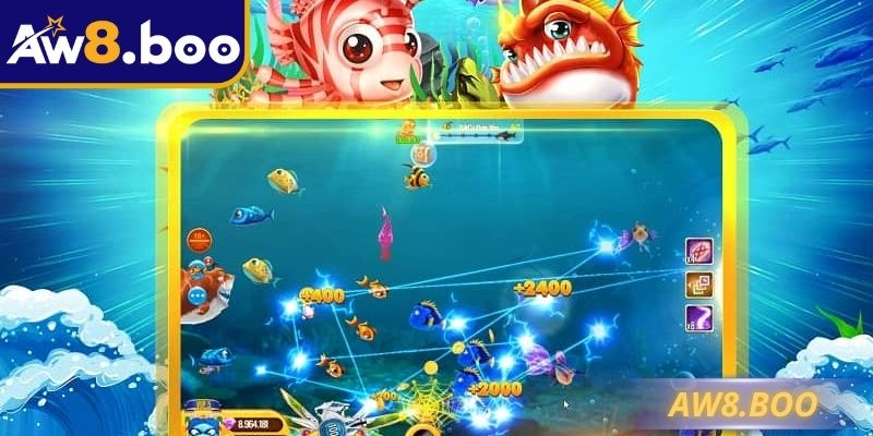 Bắn Cá Tài Lộc – Săn Thưởng Đại Dương Hấp Dẫn Tại AW8 1 Vũ khí trong game bắn cá tài lộc với nhiều loại