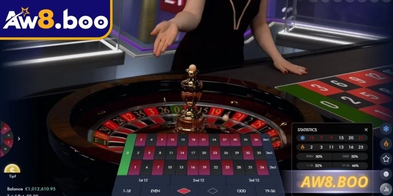 Roulette online mô phỏng vòng quay và các ô cược